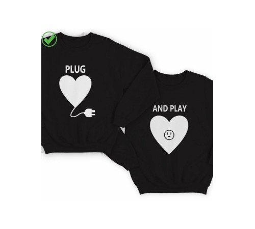 Парные свитшоты с принтами Plug& play