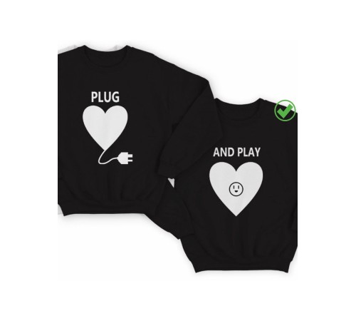 Парные свитшоты с принтами Plug& play
