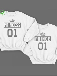 Парные свитшоты Princess& Prince