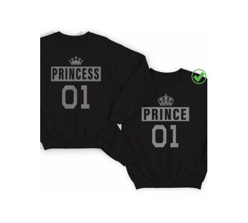 Парные свитшоты Princess& Prince
