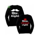 Свитшоты Mr right& Mrs always right