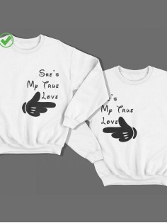 Парные свитшоты с принтами True love