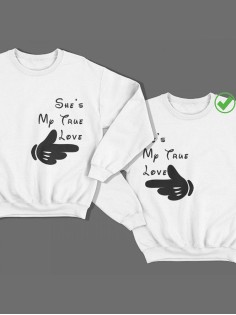 Парные свитшоты с принтами True love