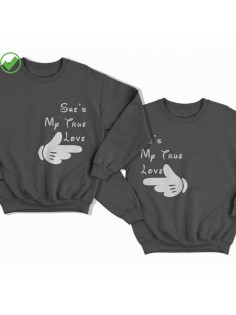 Парные свитшоты с принтами True love