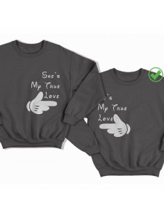 Парные свитшоты с принтами True love