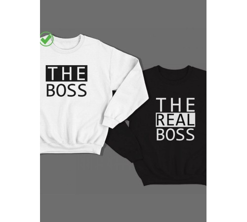 Парные свитшоты The boss & The real boss