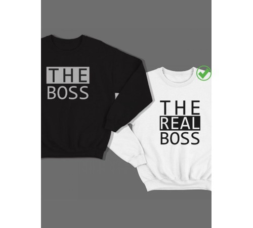 Парные свитшоты The boss & The real boss