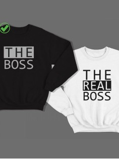 Парные свитшоты The boss & The real boss