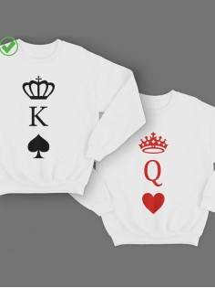 Парные свитшоты с надписью K&Q