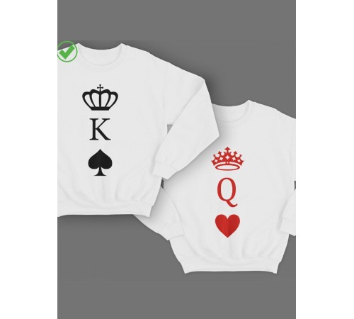 Парные свитшоты с надписью K&Q