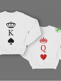Парные свитшоты с надписью K&Q