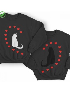 Парные свишоты Кошечки&Сердечки