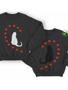 Парные свишоты Кошечки&Сердечки