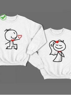 Парные свитшоты с принтом Жених& Невеста