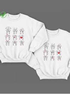 Парные свитшоты с милыми рисунками