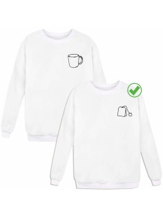 Парные свитшоты с принтами Чашка&Чай