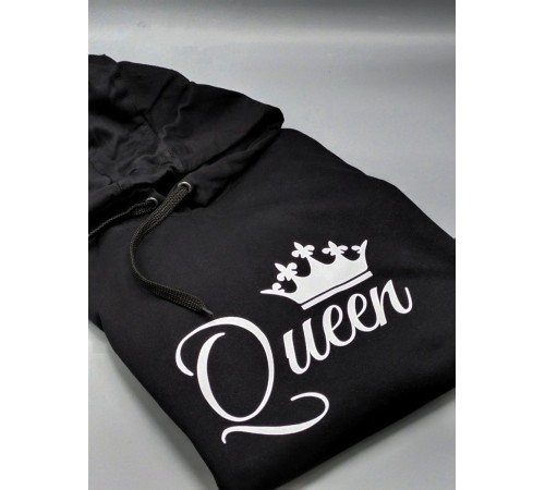 Парные толстовки для влюбленных с забавными надписями King&Queen / Family look / Фэмили лук