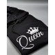 Парные толстовки для влюбленных с забавными надписями King&Queen / Family look / Фэмили лук