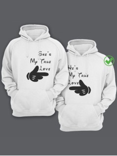 Парные толстовки для влюбленных с забавными надписями True love / Family look / Фэмили лук