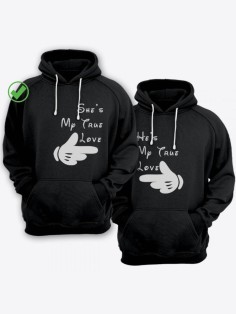 Парные толстовки для влюбленных с забавными надписями True love / Family look / Фэмили лук