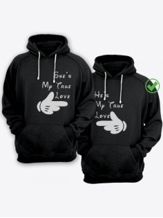 Парные толстовки для влюбленных с забавными надписями True love / Family look / Фэмили лук