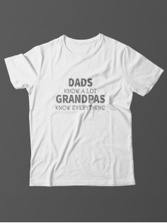 Мужская футболка с забавным принтом и смешной надписью Dad know a lot/для дедушки