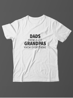 Мужская футболка с забавным принтом и смешной надписью Dad know a lot/для дедушки