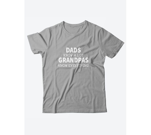 Мужская футболка с забавным принтом и смешной надписью Dad know a lot/для дедушки