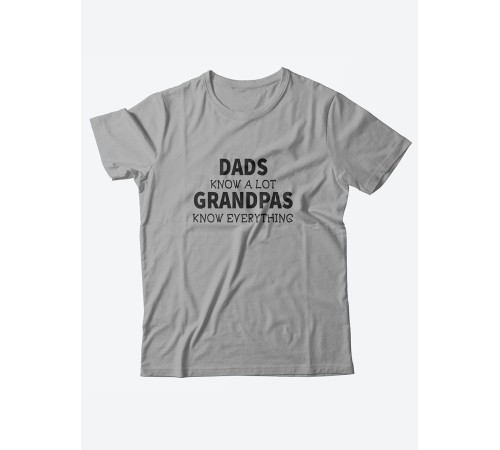 Мужская футболка с забавным принтом и смешной надписью Dad know a lot/для дедушки