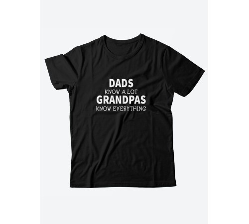 Мужская футболка с забавным принтом и смешной надписью Dad know a lot/для дедушки