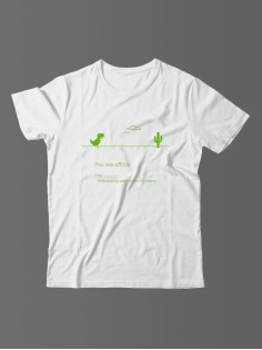 Мужская футболка с забавным принтом и смешной надписью You are offline/для мужчины