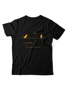 Мужская футболка с забавным принтом и смешной надписью You are offline/для мужчины