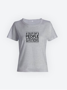 Стильная футболка с прикольной надписью 4 out of 3 people/Подарок женщине оригинальная