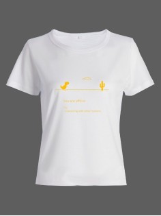Смешная женская футболка с принтом You are offline / Необычный оригинальный подарок