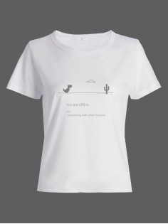 Смешная женская футболка с принтом You are offline / Необычный оригинальный подарок