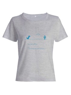 Качественная хлопковая футболка для женщин You are offline / Прикольные надписи на футболках