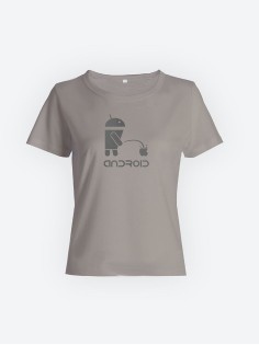 Качественная хлопковая футболка для женщин Android / Прикольные надписи на футболках