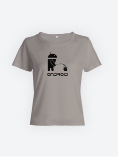 Качественная хлопковая футболка для женщин Android / Прикольные надписи на футболках