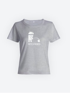Качественная хлопковая футболка для женщин Android / Прикольные надписи на футболках