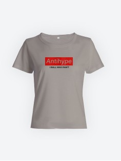 Модная женская футболка с надписью Antihype/Оригинальная с прикольным принтом