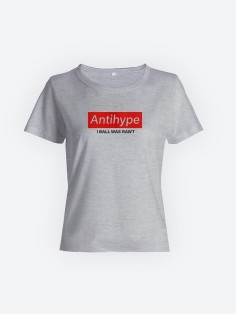 Модная женская футболка с надписью Antihype/Оригинальная с прикольным принтом