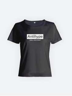 Модная женская футболка с надписью Antihype/Оригинальная с прикольным принтом