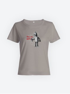 Футболка с прикольной надписью «Kill all»/Оригинальная, модная женская с принтом.