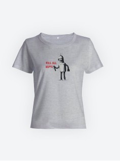 Футболка с прикольной надписью «Kill all»/Оригинальная, модная женская с принтом.