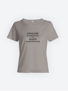 Качественная хлопковая футболка для женщин English / Прикольные надписи на футболках