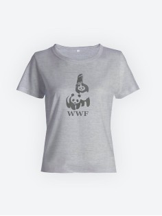 Модная женская футболка с принтом «WWF».