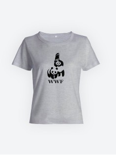 Модная женская футболка с принтом «WWF».