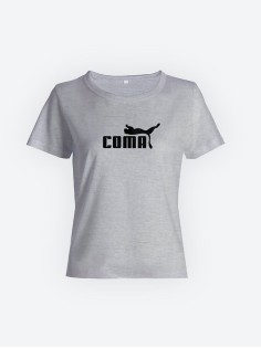 Качественная хлопковая футболка для женщин Coma / Прикольные надписи на футболках