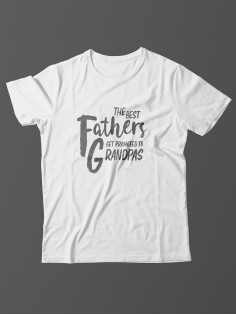 Футболка с прикольной надписью «The best fathers»/Оригинальная, модная мужская с принтом.