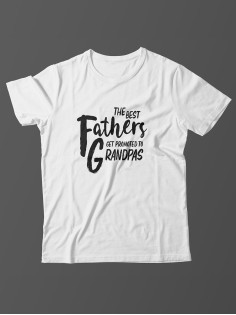 Футболка с прикольной надписью «The best fathers»/Оригинальная, модная мужская с принтом.